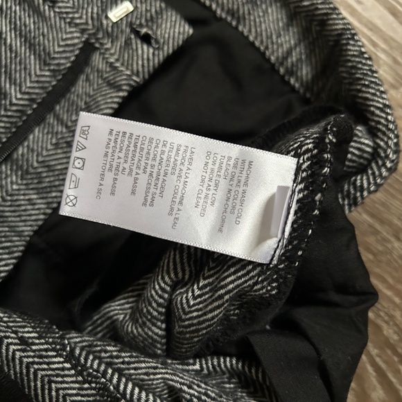 Urban Outfitters Women’s Small Black White Grey Wide Leg Trousers High Rise - Picture 4 of 8